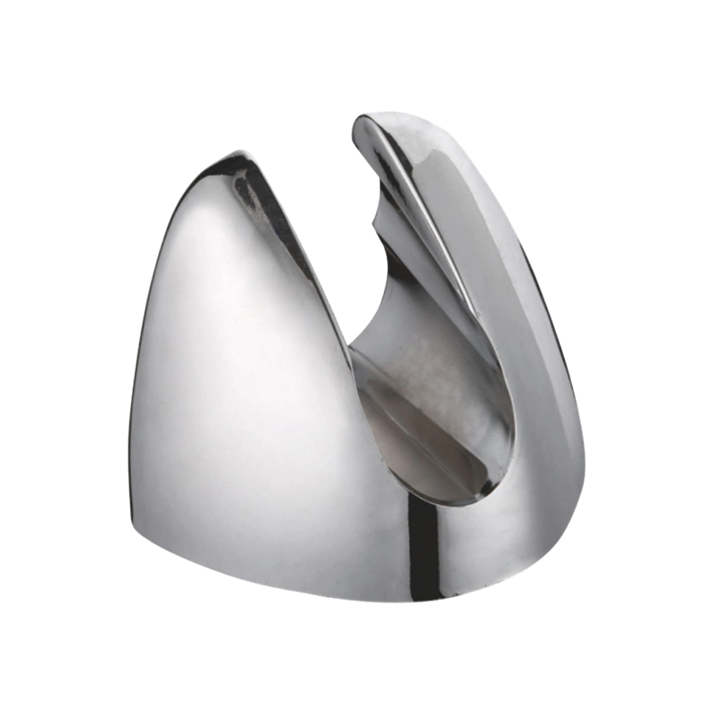 Dual-Angle Wall-Mounted Hand Shower Holder with Chrome Finish