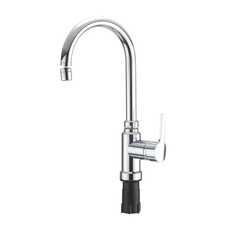 Single Handle Rotating Gooseneck Kitchen Faucet