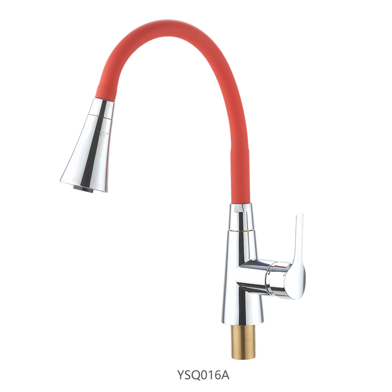 Single Handle Kitchen Faucet with Stainless Steel Gooseneck Spout & Flexible Spout