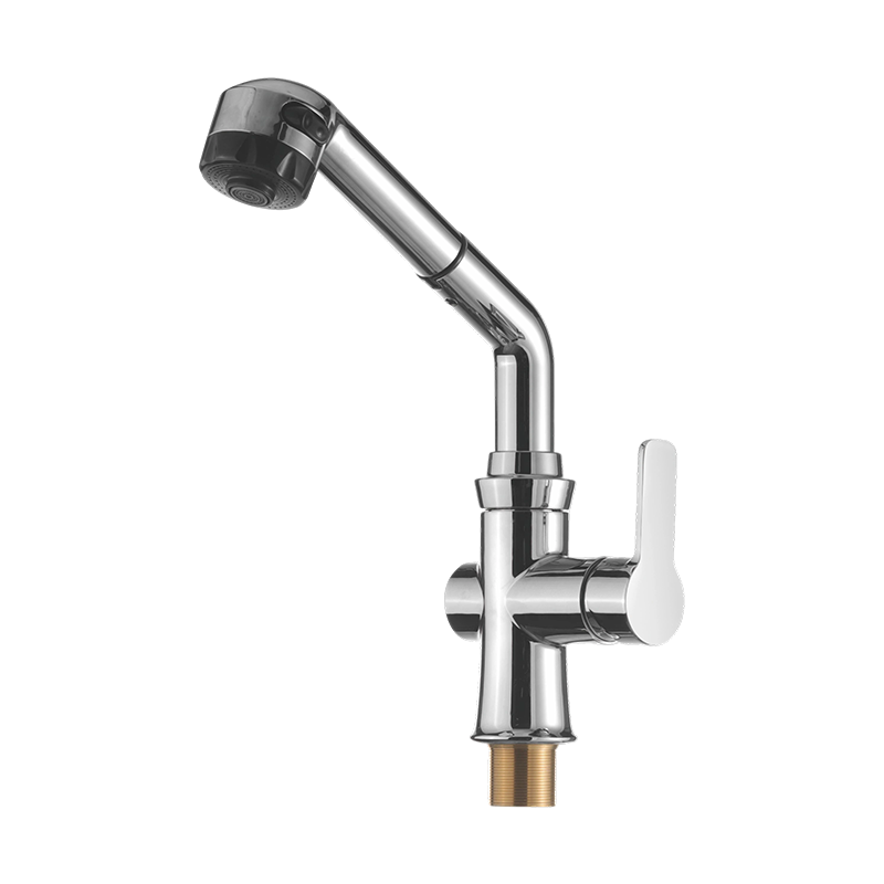 Plastic Cross-Typed Pull-Out Kitchen Faucet