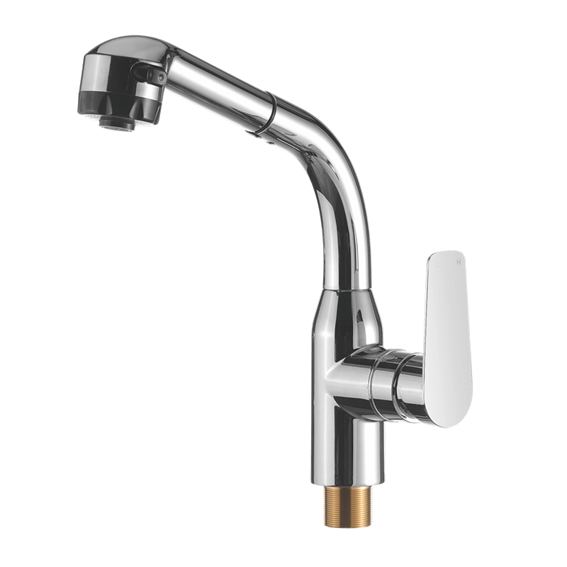 Plastic Cross-Typed Pull-Out Kitchen Faucet