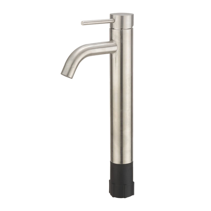 304 Stainless Steel Tall Basin Faucet with Curved Spout