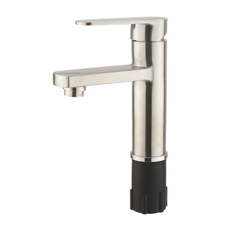 304 Stainless Steel Flat Spout Basin Faucet