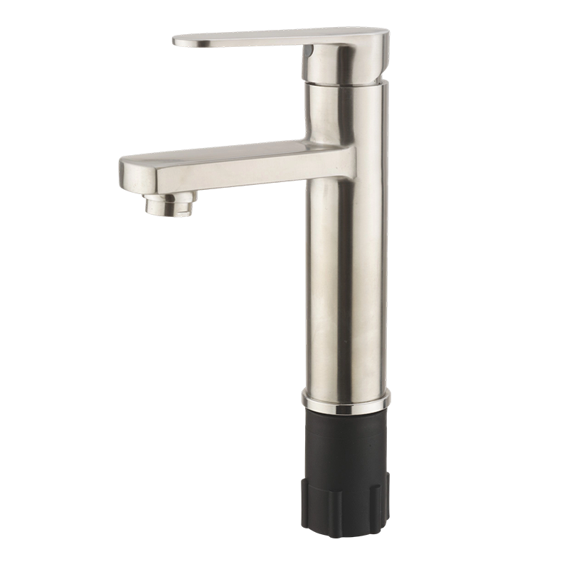304 Stainless Steel Tall Body Flat Spout Basin Faucet