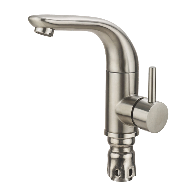 304 Stainless Steel Dolphin Spout Basin Faucet