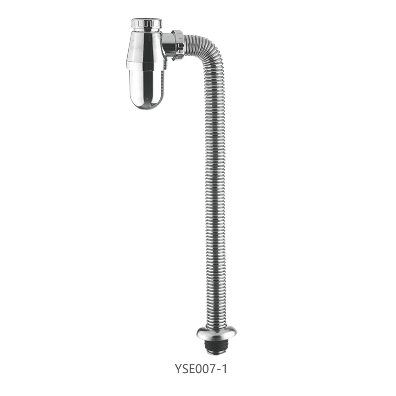 ABS Wall Outlet Basin Drain Pipe with ABS Body and 304 Stainless Steel Corrugated Tube