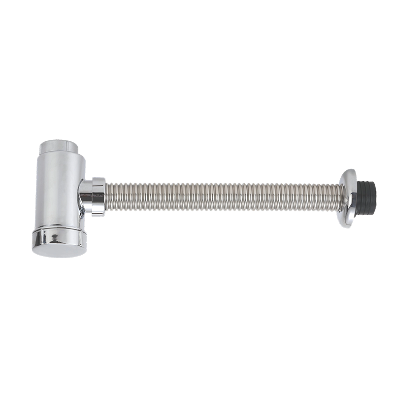 Wall Outlet Quick Insert Basin Drain Pipe with ABS Body and 304 Stainless Steel Corrugated Tube